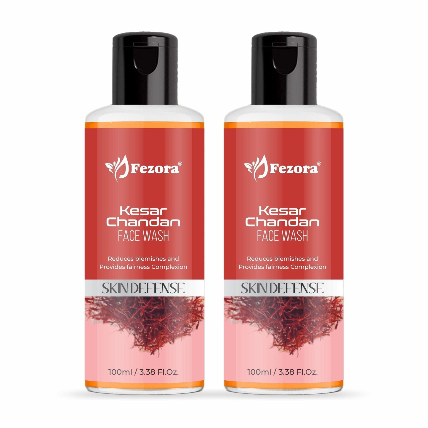 Fezora Chandan & Kesar Face Wash 100ML (Pack of 2)