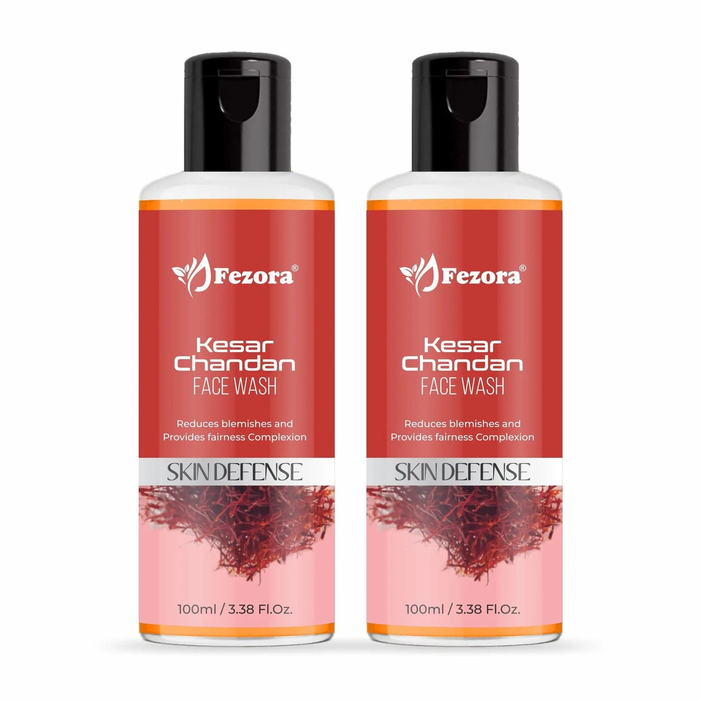 Fezora Chandan & Kesar Face Wash 100ML (Pack of 2)