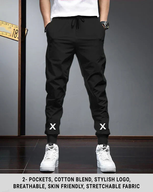 Men Tracksuit | Full Sleeve Colorblock T-shirt - Black Jogger Pant