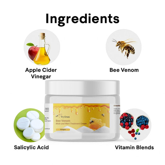 Bee Venom Mole and Wart Treatment Cream 100 gm Pack of 1