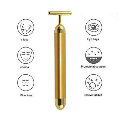 24K Gold Electric Facial Massage Roller