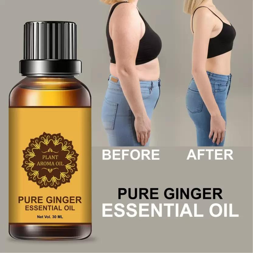 Lymphatic Drainage Ginger Oil, Slimming Tummy Ginger Oil, Ginger Essential Oil for Swelling and Pain Relief, Care for Skin (30ML) (Pack Of 2)