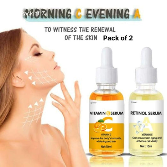 Vitamin C Serum And Retinol Serum 10ML (Pack of 4)