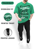 mens tracksuit oversized t-shirt and black jogger