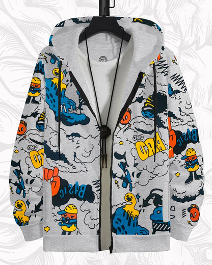 men Printed Multi Color Jacket