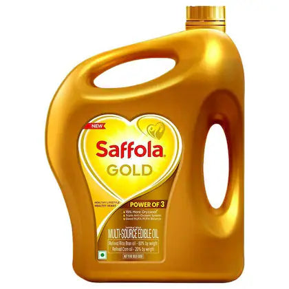 Saffola Gold Rice Bran And Corn Based Blended Oil 5 L